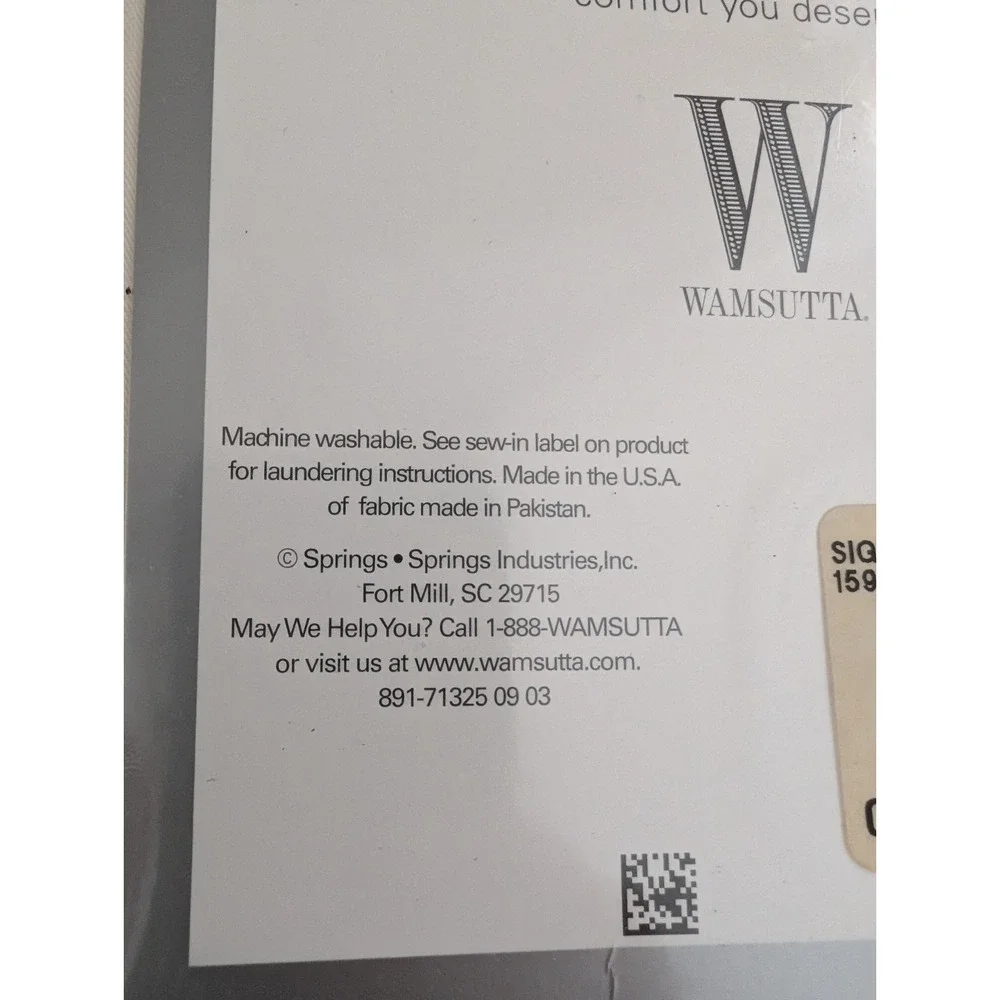 Wamsutta 300TC 100% Pima Cotton Twin Flat Sheet- Oyster - Brand New